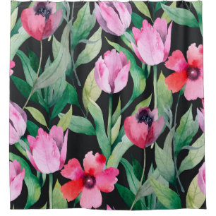 Beautiful seamless floral pattern with watercolor 