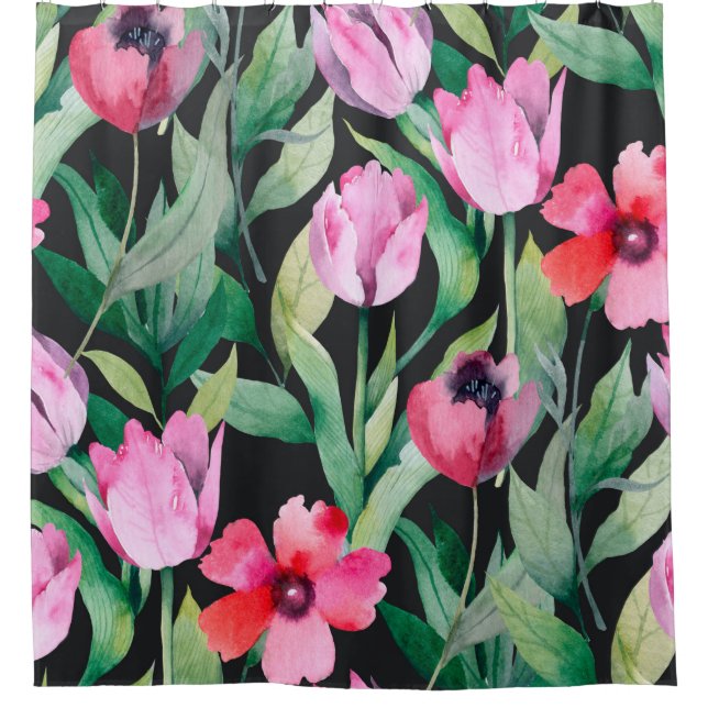 Beautiful seamless floral pattern with watercolor  (Front)