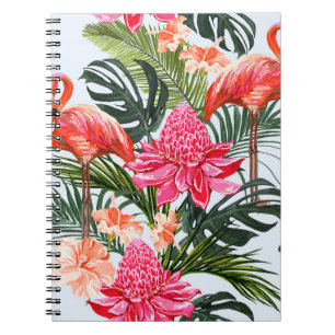 Beautiful seamless floral summer pattern backgroun notebook