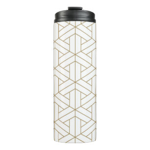 Beautiful Seamless pattern japanese shoji kumiko,  Thermal Tumbler