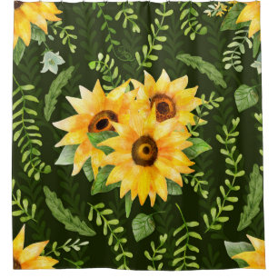 Beautiful seamless pattern with bright sunflower h