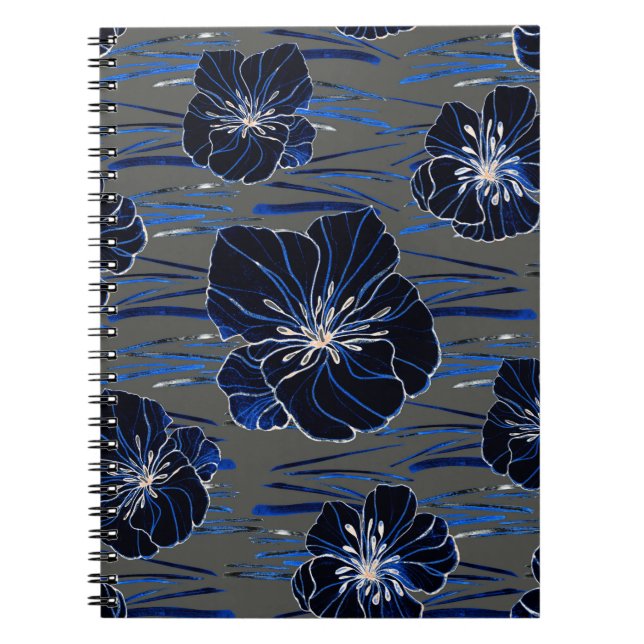 Beautiful seamless pattern with watercolor stylize notebook (Front)