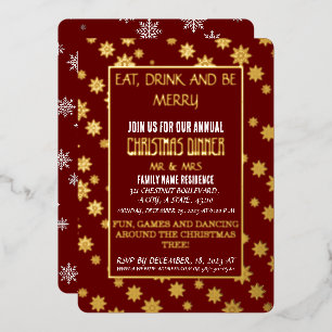 BEAUTIFUL SEAMLESS SNOWFLAKES ON RED BACKGROUND