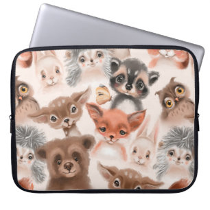 Beautiful seamless, tileable, watercolor pattern w laptop sleeve