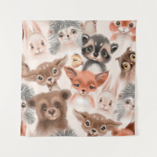 Beautiful seamless, tileable, watercolor pattern w tapestry