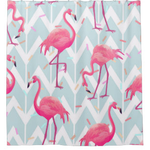 Beautiful seamless tropical pattern with pink flam