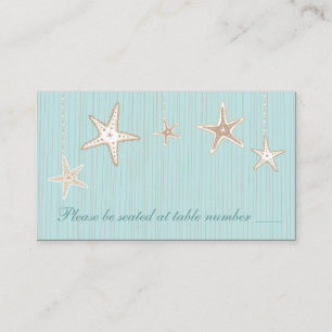 Beautiful Seashell Beach Wedding Table Place Cards