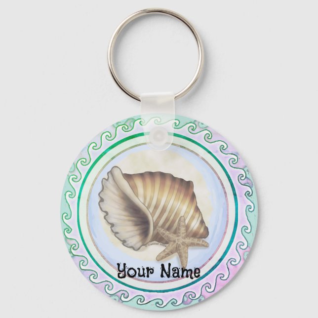 Beautiful seashell  keychain (Front)