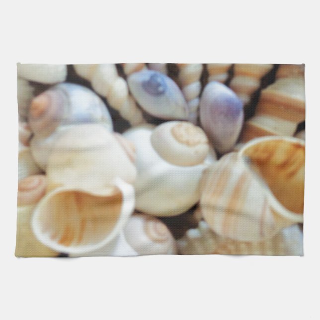 Beautiful Seashells, Summer, Beach, Shells Kitchen Towel (Horizontal)