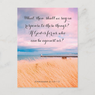 Beautiful seaside in England, Christian card. Postcard