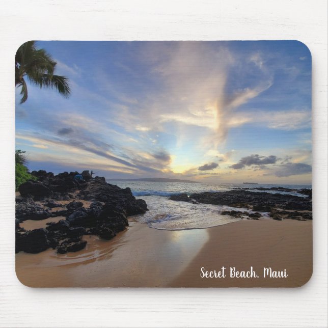 Beautiful Secret Beach on Maui Mouse Pad (Front)