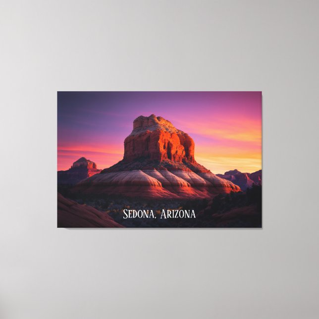 Beautiful Sedona Arizona Red Rocks Landscape Art C Canvas Print (Front)