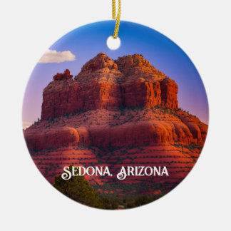 Beautiful Sedona Arizona Red Rocks Landscape Art Ceramic Ornament