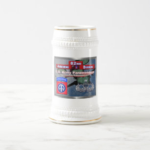 Beautiful Senior Wings 82nd Airborne Division Beer Stein