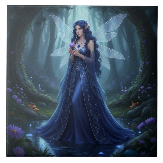 Beautiful September Sapphire Fairy Tile (Front)
