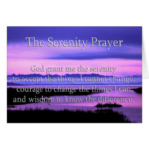 beautiful serenity prayer card