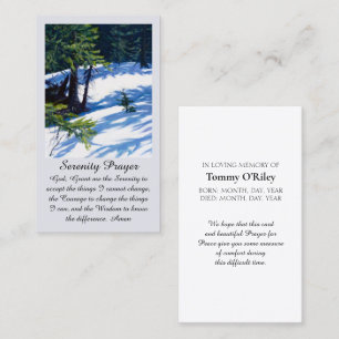 Beautiful Serenity Prayer Card Purple Blue Green