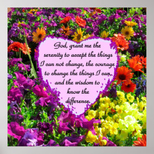 BEAUTIFUL SERENITY PRAYER PHOTO DESIGN POSTER