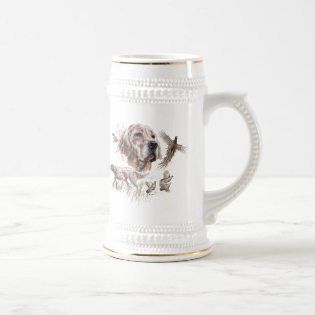 Beautiful Setter , Art Beer Stein (Right)