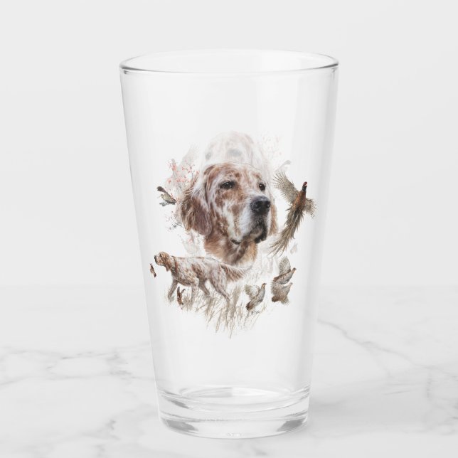 Beautiful Setter , Art Glass (Front)