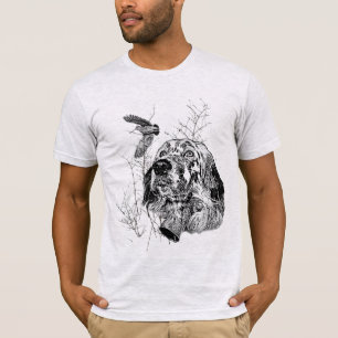 Beautiful Setter with Pheasants , Art T-Shirt