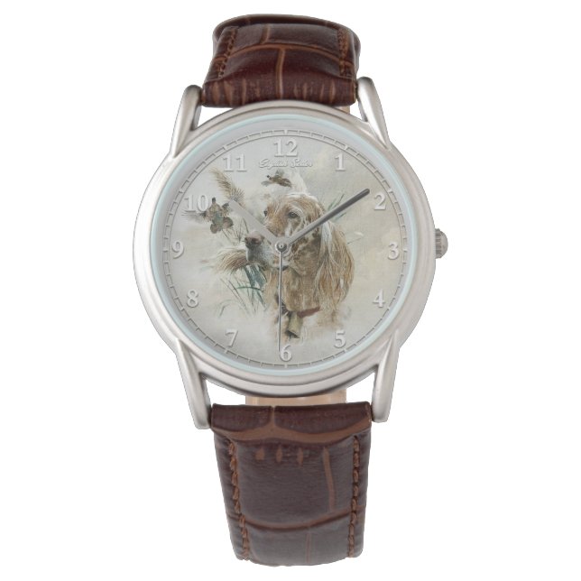 Beautiful Setter with Pheasants , Art Watch (Front)