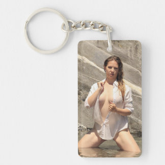 Beautiful Sexy Hot Model Photo Key Chain
