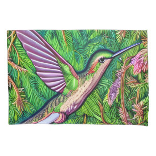Beautiful Shabby Chic Little Hummingbird. Pillowcase