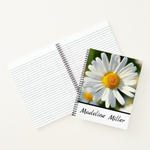 Beautiful Shasta Daisy   Custom Floral Notebook