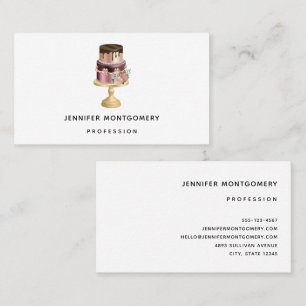Beautiful Shiny Glam Party Cake Business Card