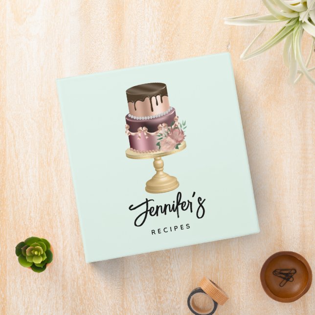 Beautiful Shiny Glam Party Cake Recipes Binder (In Situ)