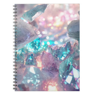 Beautiful shiny quartz crystal  notebook