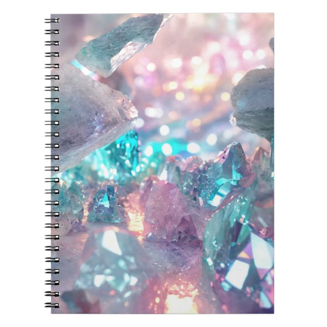 Beautiful shiny quartz crystal  notebook (Front)