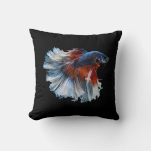 Beautiful Siamese Betta Fish Throw Pillow