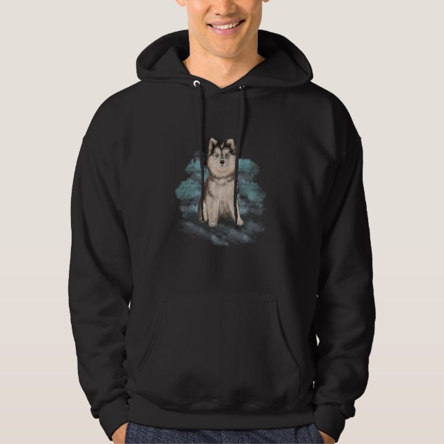 Beautiful Siberian Husky Hoodie (Front)