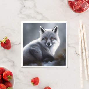 Beautiful Silver Fox Napkin