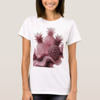 Beautiful Silver GLASSY PINEAPPLES Graphic Design
