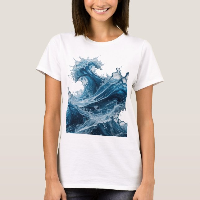 Beautiful Silver WATER SPLASH Custom Tee v2 (Front)