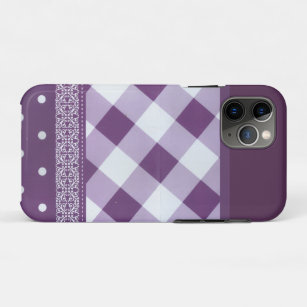 Beautiful simple amazing chic tartan purple design Case-Mate iPhone case