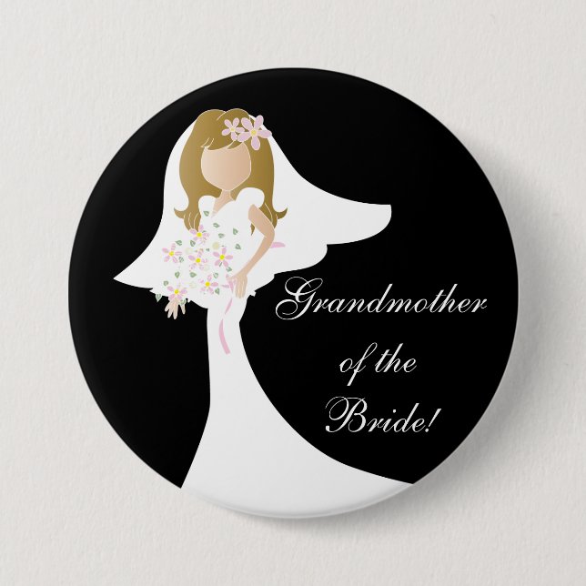 Beautiful, Simple, and Fun Bridal Party 3 Inch Round Button (Front)