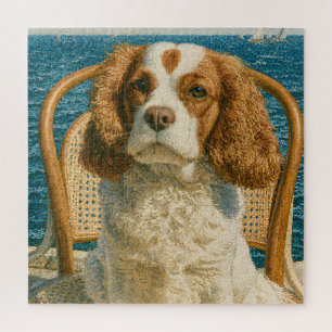 Beautiful Simple Trendy Custom Pet Portrait Dog Jigsaw Puzzle