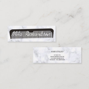 Beautiful simple white style for all hairdressers  mini business card