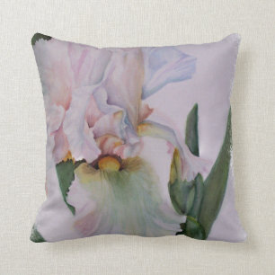 BEAUTIFUL SINGLE WHITE IRIS TOSS PILLOW