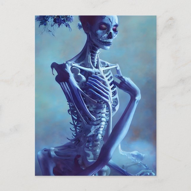 Beautiful Skeletal Bones Woman Postcard (Front)