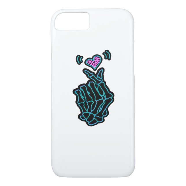 Beautiful Skeleton Hands With A Heart Signal For H Case-Mate iPhone Case (Back)