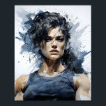 Beautiful Sketch Portrait Of Female Bodybuilder Poster<br><div class="desc">Our "Portrait of Female Bodybuilder" poster is a powerful fusion of art and athleticism. This pen and ink sketch design captures the grace, determination, and sheer strength of a female bodybuilder in a truly mesmerizing way. Hang this poster in your home gym, office, or living space, and let it inspire...</div>