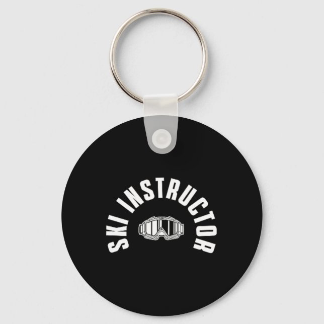 Beautiful Ski Pocket Design Ski Lessons Skier Coac Keychain (Front)