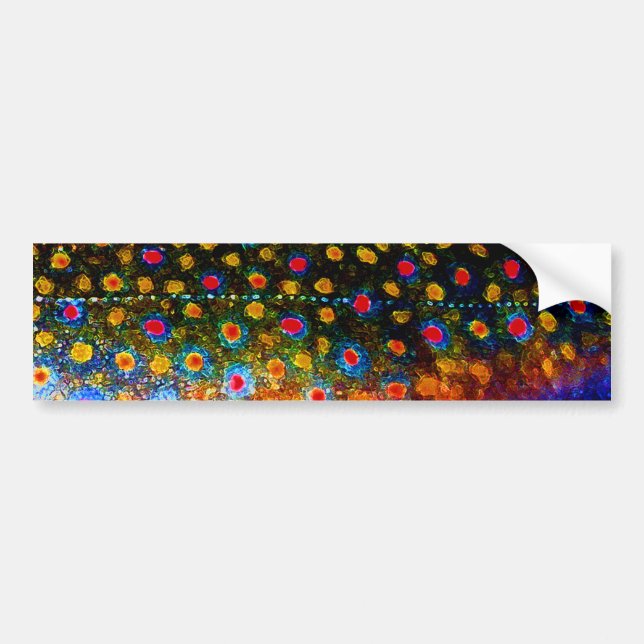 "Beautiful Skin, Brook Trout" by James Lady Bumper Sticker (Front)