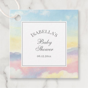 Beautiful Sky and Clouds Baby Shower Thank You Favour Tags
