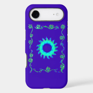 Beautiful sky blue floral design